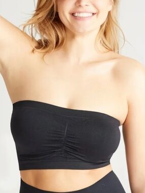 Yummie Black Strapless Bandeau Bra with removable pads